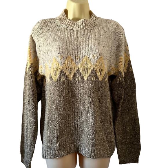 St. John’s Bay Multicolor Pullover Sweater Woman Size Medium Mock Turtleneck - Picture 1 of 7